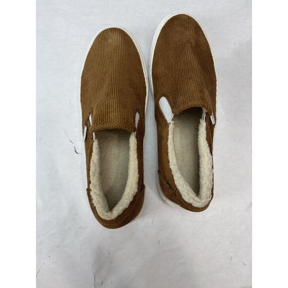 J Crew Corduroy Slip-On Sneakers with Sherpa Fleece Lining Shoe Size 9.5 Comfort - Picture 6 of 12